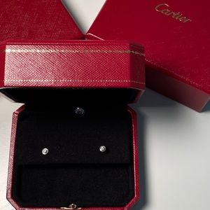 Cartier White Gold Diamond stud earrings
